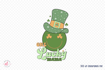 One Lucky Mama PNG Retro Sublimation Sublimation CraftLabSVG 
