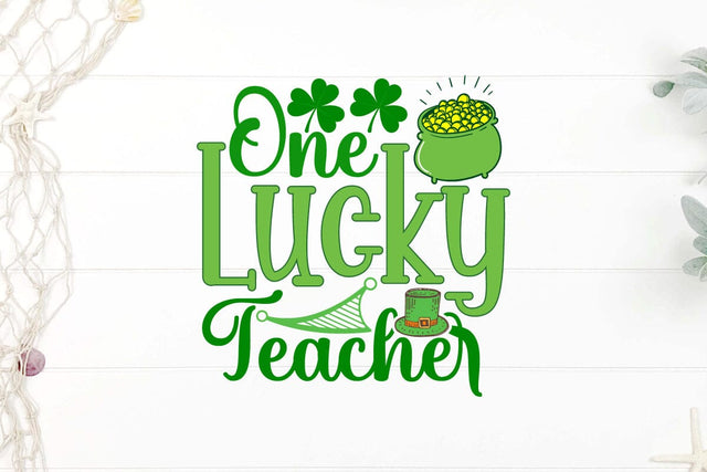 One Lucky Teacher SVG Cut File SVG Insomnia Std 