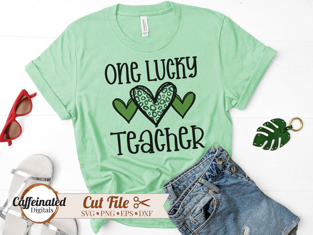 One Lucky Teacher svg SVG Caffeinated SVGs 