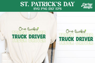 One Lucky Truck Driver SVG, St Patrick's Day SVG SVG Carla C Designs 