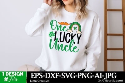 One Lucky Uncle SVG Cut File, Happy St.Patrick's Day, St.Patrick's Day Sublimation, St.Patrick's Day T-shirt Design, St.Patrick's Day Graphic Illustration SVG Insomnia Std 