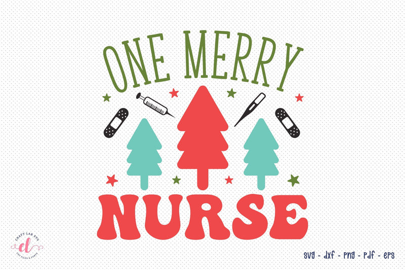 One Merry Nurse - Christmas SVG Design SVG CraftLabSVG 