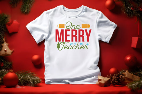 One Merry Teacher - Christmas SVG SVG CraftLabSVG 