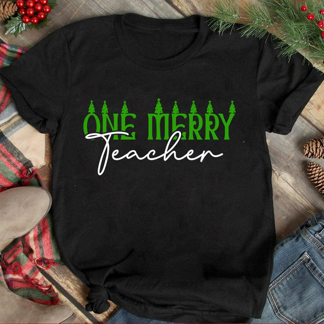 One Merry Teacher SVG Cut File,Christmas SVG Design,Christmas Sublimation PNG,Christmas T-shirt Design, Christmas Clip art,Christmas Sublimation Bundle, Christmas SVG Bundle SVG Insomnia Std 