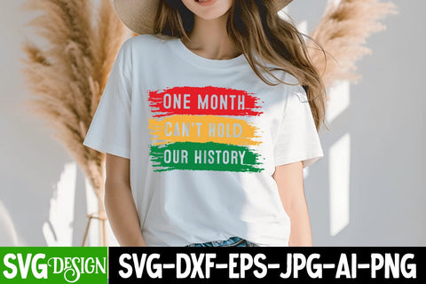 One Month Can't Hold Our History SVG Design, Juneteenth Celebrating Black Freedom SVG Cut File, Juneteenth Celebrating Black Freedom SVG Design, Black History SVG Cut File SVG BlackCatsMedia 