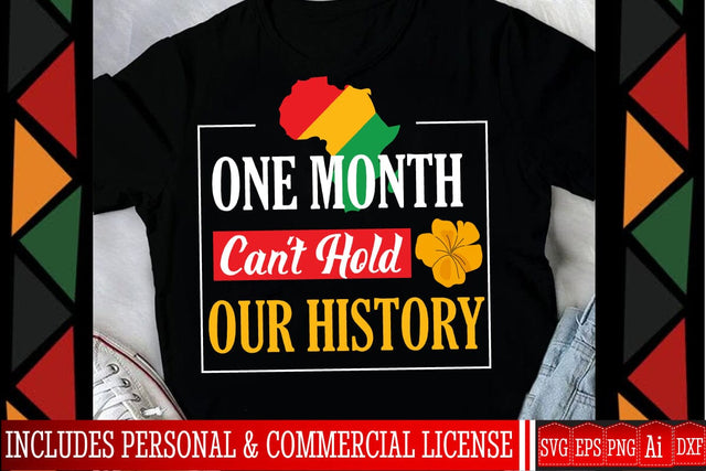 One month Can’t Hold Our History SVG Design,Black History Month SVG Design,Black History Month T-Shirt Design, black lives matter t-shirt bundles,greatest black history month bundles SVG BlackCatsMedia 