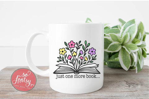 One More Book - Reading Lover SVG PNG DXF EPS Files SVG So Fontsy VIP Design Shop 