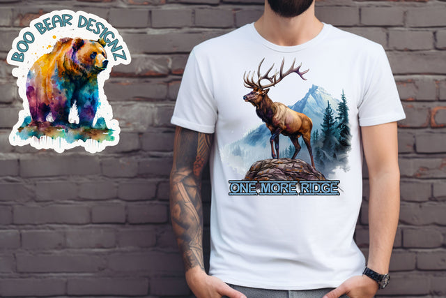 One More Ridge, Hunter Clipart Sublimation Boo Bear Designz 