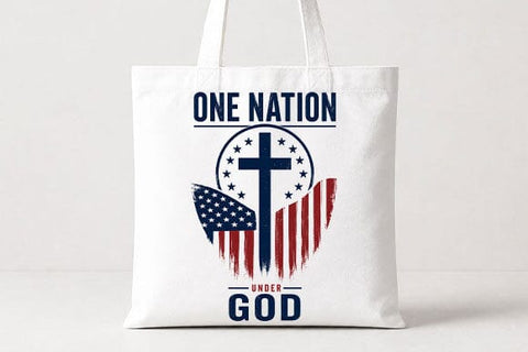 One Nation Under God Cross American Flag PNG | Christian Patriotic Digital Download SVG BillahCrafts 