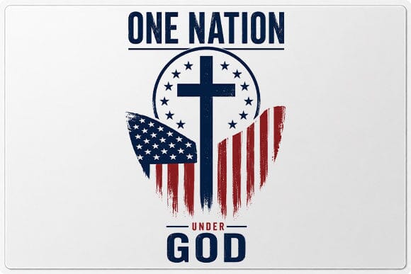 One Nation Under God Cross American Flag PNG | Christian Patriotic Digital Download SVG BillahCrafts 