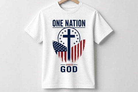 One Nation Under God Cross American Flag PNG | Christian Patriotic Digital Download SVG BillahCrafts 