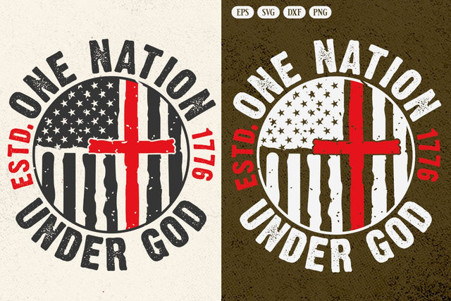 One Nation Under God SVG PNG Defend Second Amendment Patriotic Design America Usa Freedom Dad Gift SVG DesignDestine 