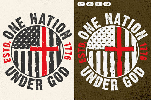 One Nation Under God SVG PNG Defend Second Amendment Patriotic Design America Usa Freedom Dad Gift SVG DesignDestine 