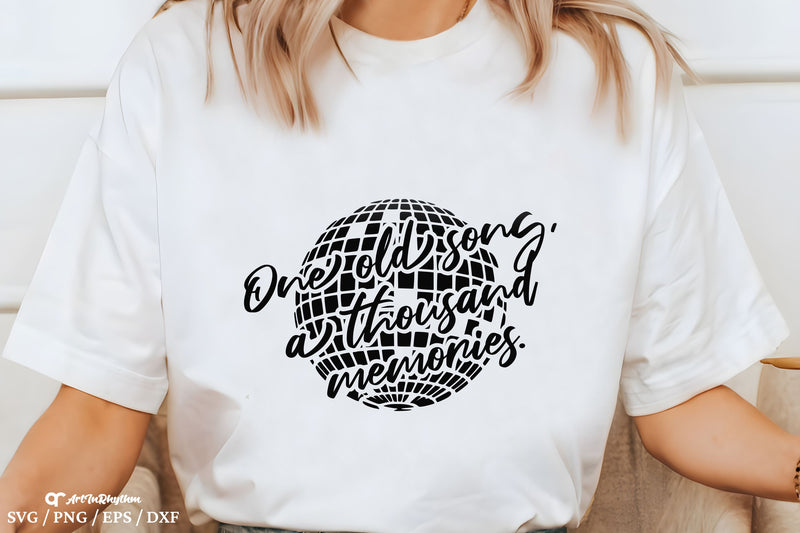 One Old Song Svg, Retro Music Svg, Disco Vintage Style Svg, Music Svg SVG Artinrhythm shop 