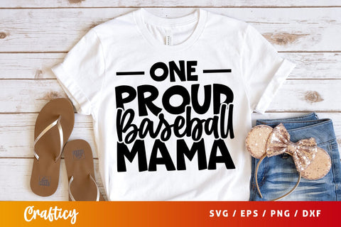 One Proud Baseball Mama SVG Design SVG Designangry 