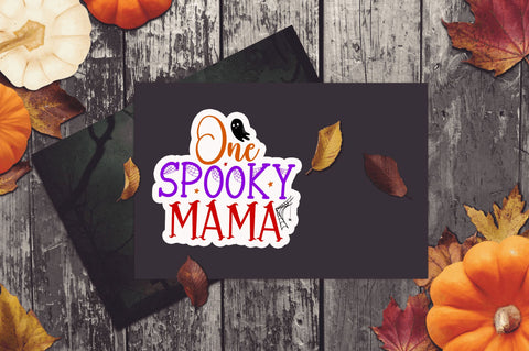 One spooky mama Stickers Design Sublimation Regulrcrative 