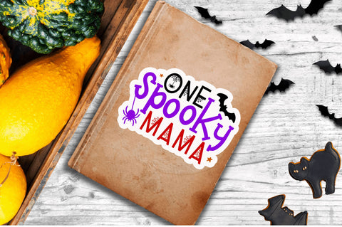 One spooky mama Stickers Design Sublimation Regulrcrative 