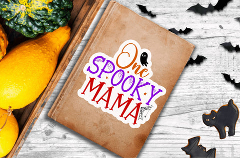 One spooky mama Stickers Design Sublimation Regulrcrative 