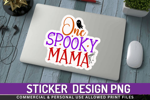 One spooky mama Stickers Design Sublimation Regulrcrative 