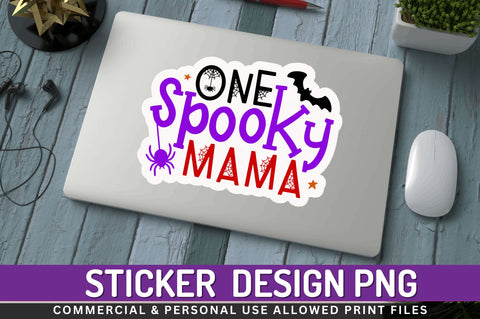 One spooky mama Stickers Design Sublimation Regulrcrative 