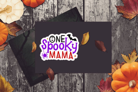 One spooky mama Stickers Design Sublimation Regulrcrative 