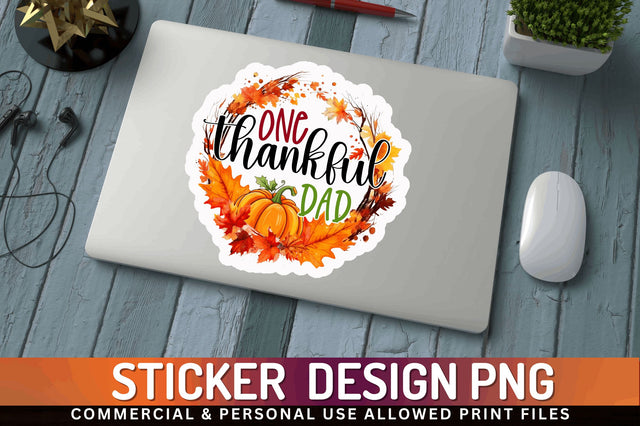 One thankful dad Sticker Design Sublimation Regulrcrative 