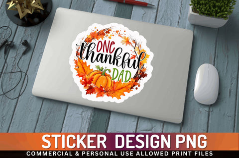One thankful dad Sticker Design Sublimation Regulrcrative 