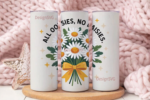 Oops No Daisies 20oz Tumbler Sublimation DesignSVG 