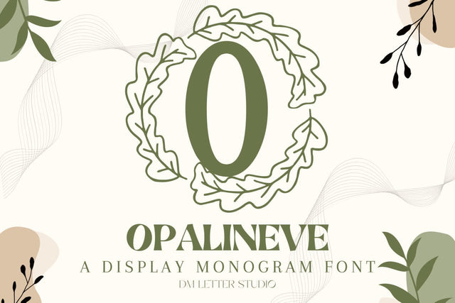 Opalineve Monogram Font Font Dm Letter Studio 