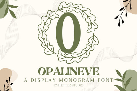 Opalineve Monogram Font Font Dm Letter Studio 