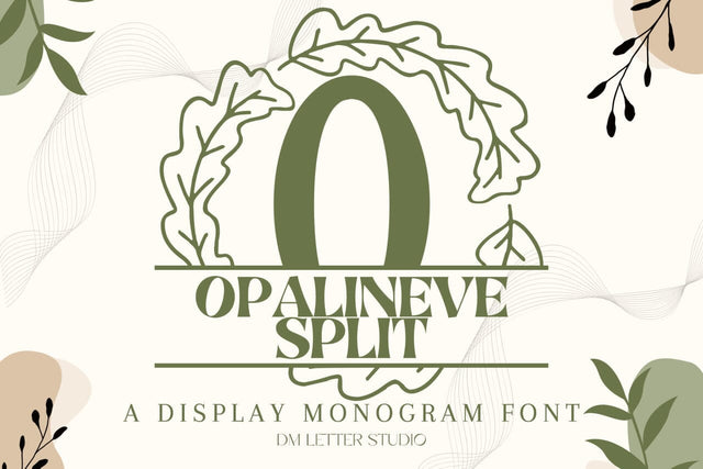 Opalineve Split Monogram Font Font Dm Letter Studio 