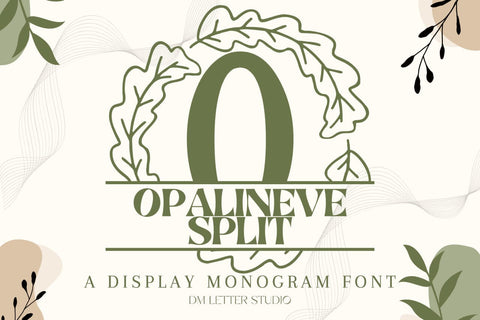 Opalineve Split Monogram Font Font Dm Letter Studio 