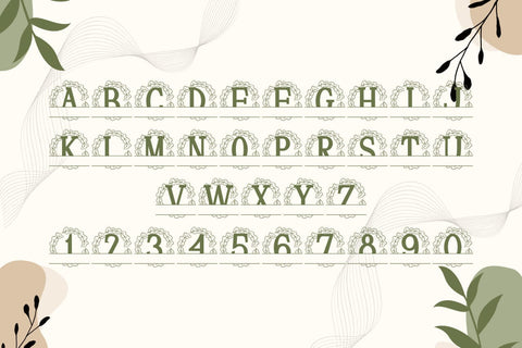 Opalineve Split Monogram Font Font Dm Letter Studio 