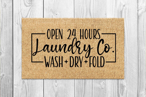 Open 24 hours laundry co wash dry fold SVG Design SVG Designangry 
