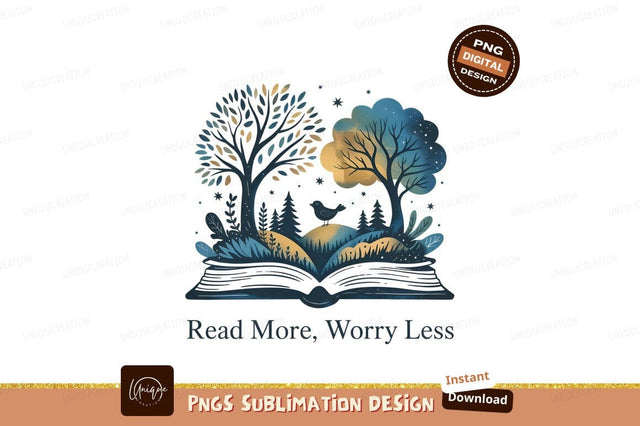 Open Book Landscape Illustration Sublimation Png Sublimation Designangry 