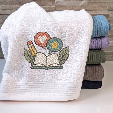 Open Book Teacher Embroidery Design – Pencil Heart Star School Education Machine Embroidery File Embroidery/Applique DESIGNS PatternFeed8 