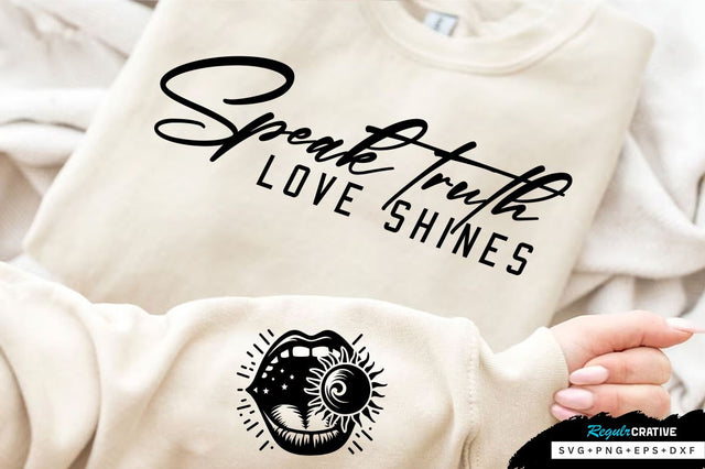 Open Mouth & Sun Symbol Sleeve SVG Design, Inspirational sleeve SVG, Motivational Sleeve SVG Design, Positive Sleeve SVG SVG Regulrcrative 