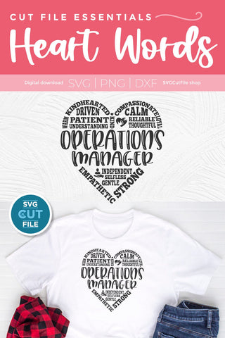 Operations Manager svg for corporate business or retail shop manager SVG SVG Cut File 