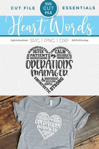 Operations Manager svg for corporate business or retail shop manager SVG SVG Cut File 