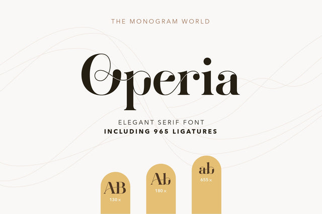 Operia – Serif Ligature Font Font Monogram World 