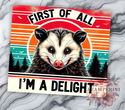 Opossum Lover, Sarcastic Humor, Funny Tumbler, Digital Download, PNG File, Animal Lover Gift, Angry Opossum, Quirky Decor Sublimation Li Zamperini 