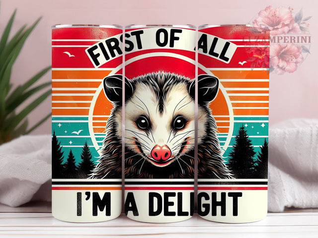 Opossum Lover, Sarcastic Humor, Funny Tumbler, Digital Download, PNG File, Animal Lover Gift, Angry Opossum, Quirky Decor Sublimation Li Zamperini 