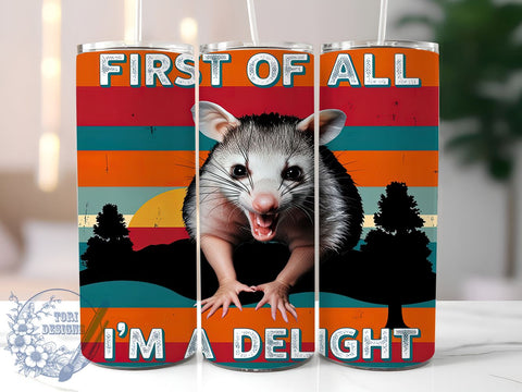 Opossum Lover, Sarcastic Humor, Retro Design, PNG File, Sublimation Art, Funny Tumbler, Animal Lover Gift, Digital Download Sublimation ToriDesigns 