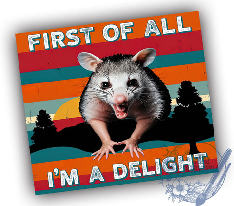 Opossum Lover, Sarcastic Humor, Retro Design, PNG File, Sublimation Art, Funny Tumbler, Animal Lover Gift, Digital Download Sublimation ToriDesigns 