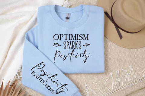 Optimism sparks positivity Sleeve SVG Design, Inspirational sleeve SVG, Motivational Sleeve SVG, Positive Sleeve SVG SVG Regulrcrative 