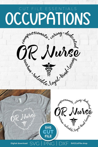 OR Nurse svg, an Operating Room Nurse design. Surgery or surgical nurse SVG SVG Cut File 