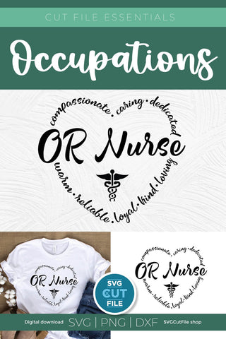 OR Nurse svg, an Operating Room Nurse design. Surgery or surgical nurse SVG SVG Cut File 