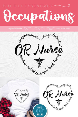OR Nurse svg, an Operating Room Nurse design. Surgery or surgical nurse SVG SVG Cut File 