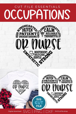 OR Nurse svg, an Operating Room Nurse design. Surgery or surgical nurse SVG SVG Cut File 