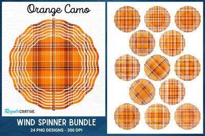 Orange Camo Wind Spinner Sublimation Bundle Sublimation Regulrcrative 